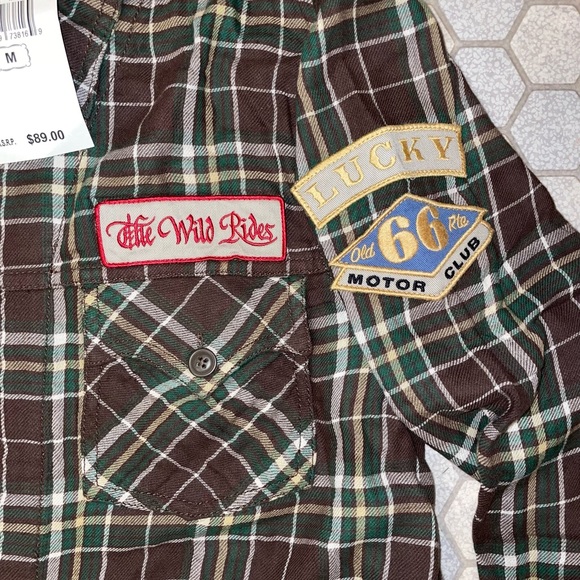 Lucky Brand Flannel Zip-Up Shirt - Size Medium - Picture 3 of 8